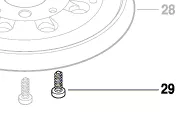 Vis plateau ponçage PEX 400 AE, PEX 300 AE, AdvancedOrbit 18